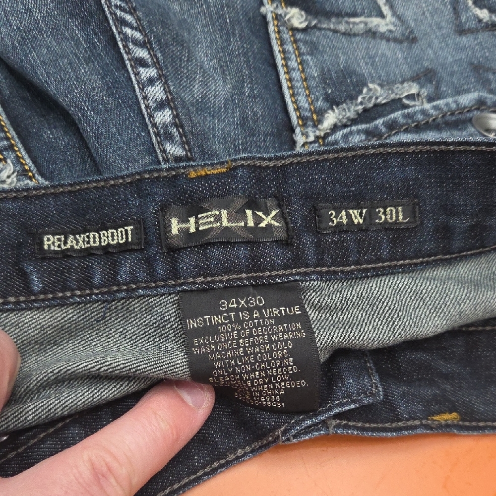 Helix Relaxed Fit Jeans - Deep Blue